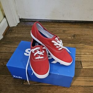 Keds Red Canvas Women's Athletic Sneakers